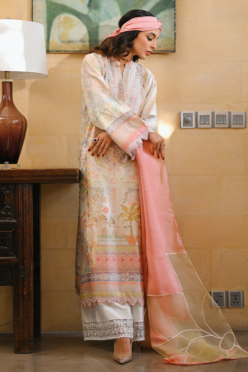 Ansab Jahangir | Secrets and Silk Eid Edit Silks 25 | Cali Shirt and Dupatta - Official Ansab Jahangir stockist in UK - Sakeena London