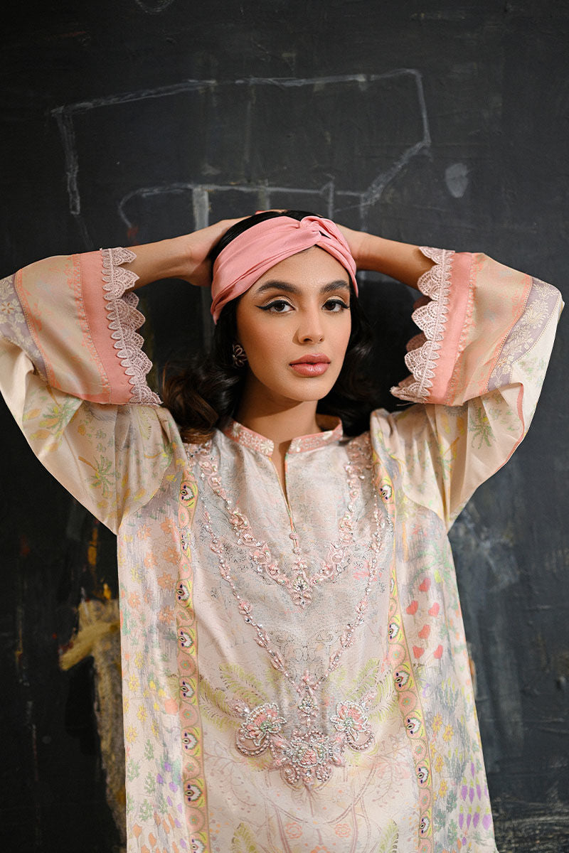 Ansab Jahangir | Secrets and Silk Eid Edit Silks 25 | Cali Shirt and Dupatta - Official Ansab Jahangir stockist in UK - Sakeena London