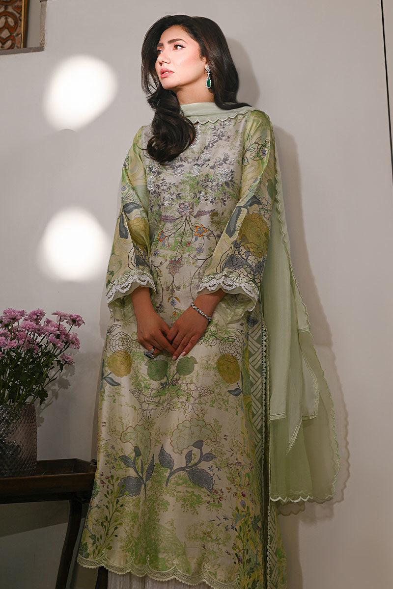 Ansab Jahangir | Digital Silk | Lyra Shirt and Dupatta - Official Ansab Jahangir stockist in UK - Sakeena London