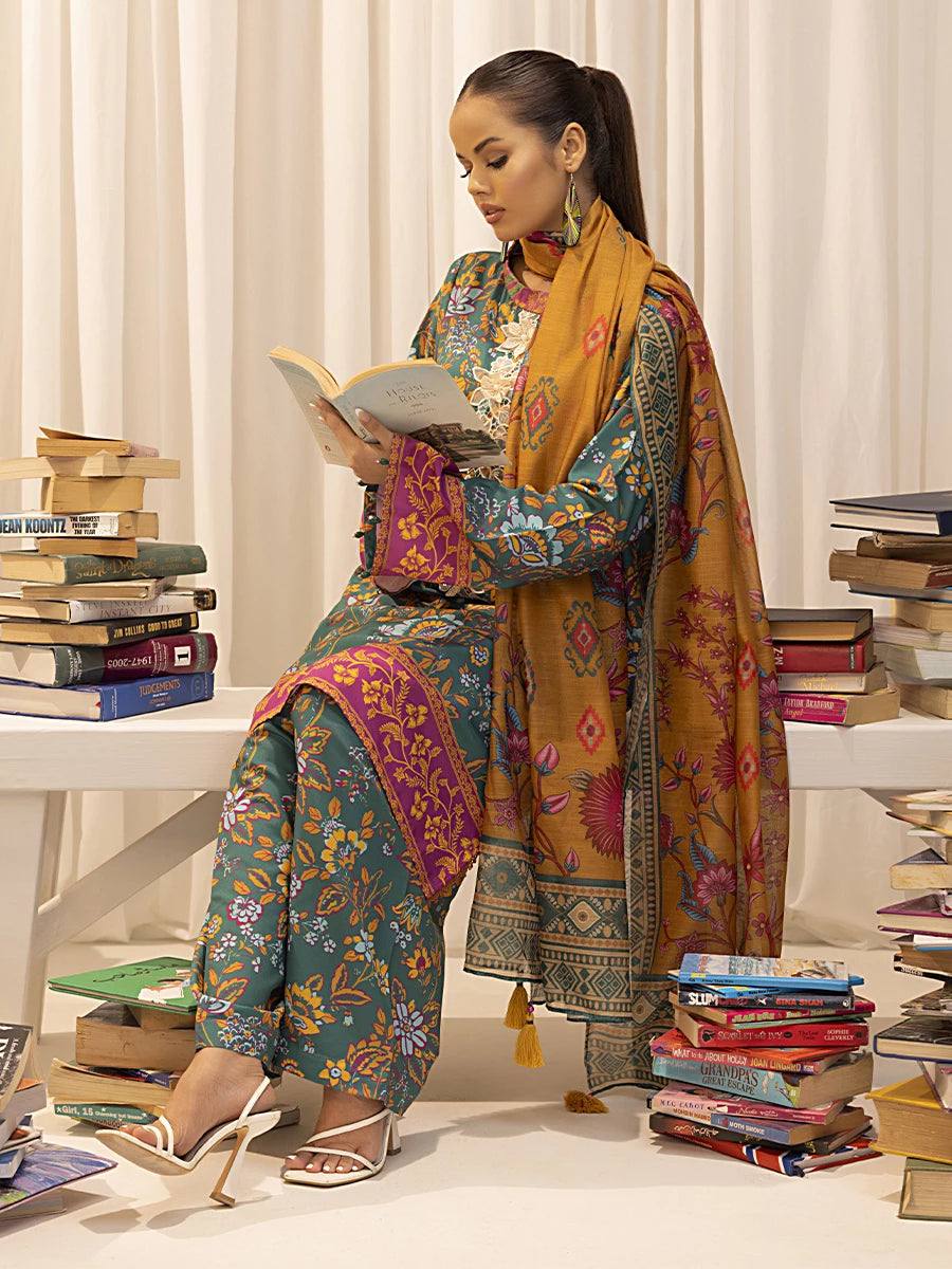 Salitex | Sibel Printed Lawn Silk | ST-03 - Official Salitex stockist in UK - Sakeena London