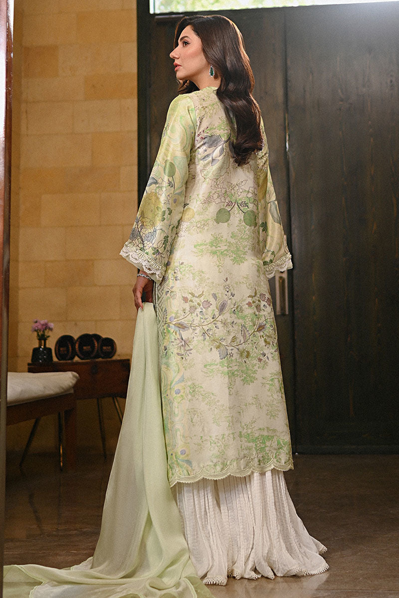 Ansab Jahangir | Digital Silk | Lyra Shirt and Dupatta - Official Ansab Jahangir stockist in UK - Sakeena London