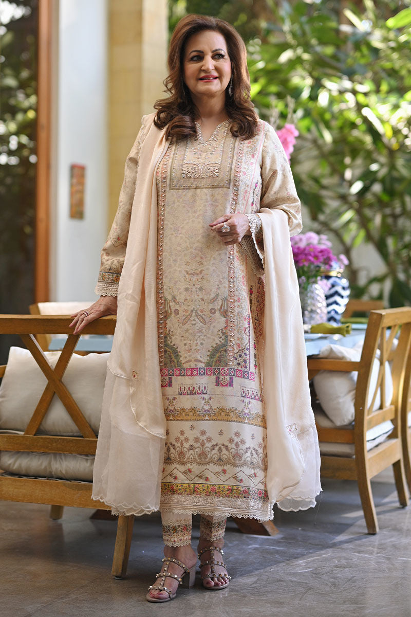 Ansab Jahangir | Secrets and Silk Eid Edit Silks 25 | Sable Shirt and Dupatta - Official Ansab Jahangir stockist in UK - Sakeena London