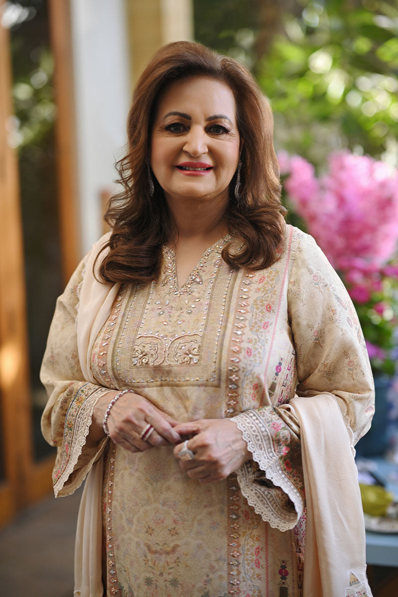 Ansab Jahangir | Secrets and Silk Eid Edit Silks 25 | Sable Shirt and Dupatta - Official Ansab Jahangir stockist in UK - Sakeena London