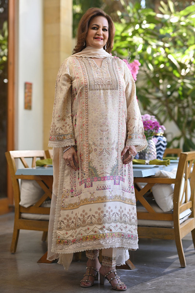 Ansab Jahangir | Secrets and Silk Eid Edit Silks 25 | Sable Shirt and Dupatta - Official Ansab Jahangir stockist in UK - Sakeena London