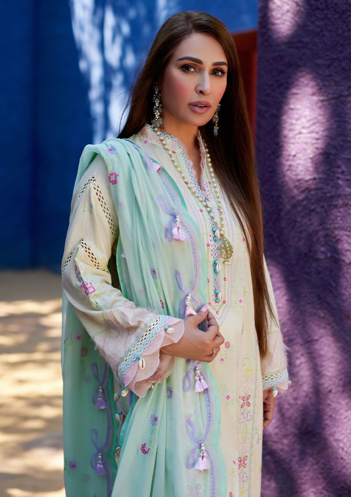 Lawn Collection - Farah Talib Aziz - Suay - Luxury Unstitched '24 - Vaia Yellow - FTA#12
