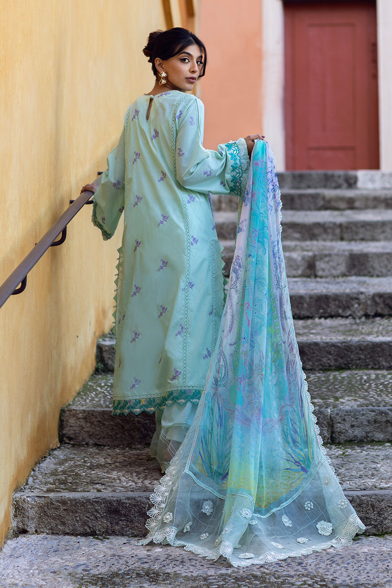 Ansab Jahangir | Zoha Luxury Lawn 25 | Misty Jade - Official Ansab Jahangir stockist in UK - Sakeena London