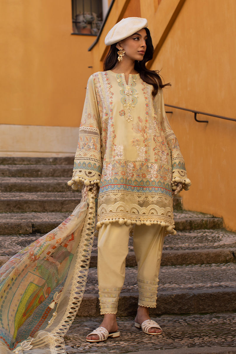 Ansab Jahangir | Zoha Luxury Lawn 25 | Mangosteen - Official Ansab Jahangir stockist in UK - Sakeena London