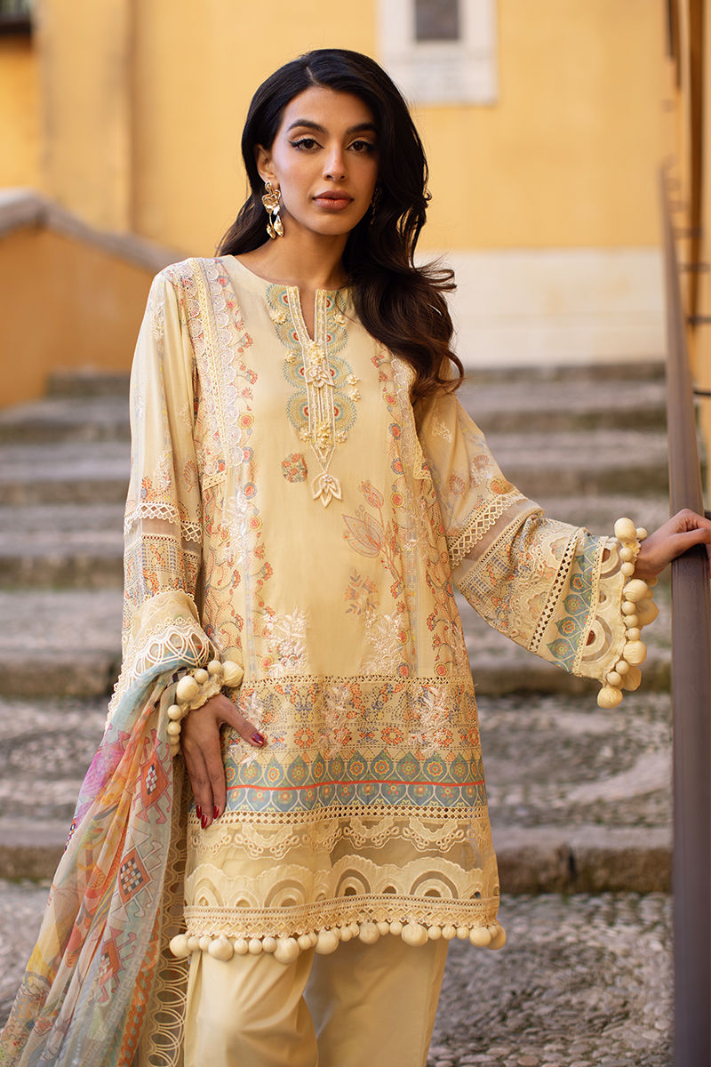 Ansab Jahangir | Zoha Luxury Lawn 25 | Mangosteen - Official Ansab Jahangir stockist in UK - Sakeena London