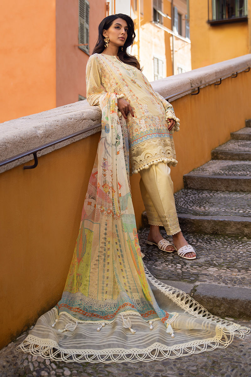 Ansab Jahangir | Zoha Luxury Lawn 25 | Mangosteen - Official Ansab Jahangir stockist in UK - Sakeena London