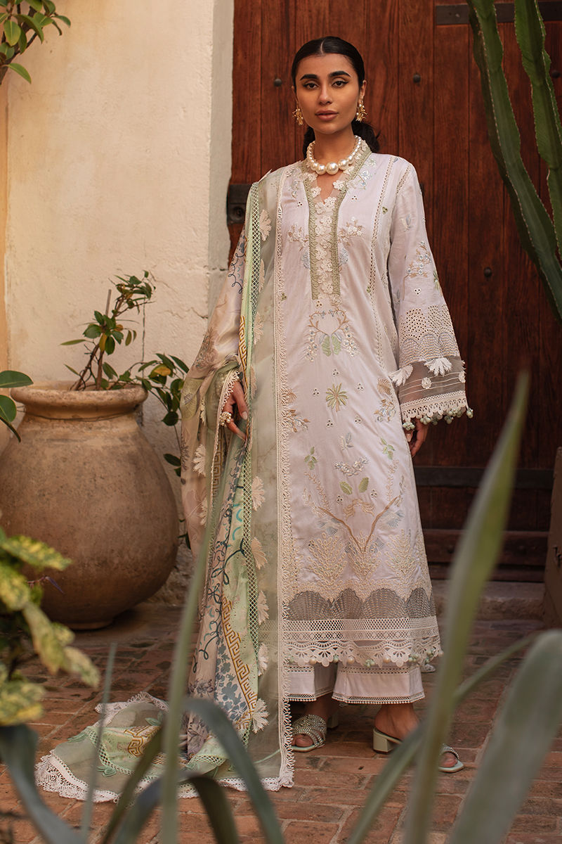 Ansab Jahangir | Zoha Luxury Lawn 25 | BabyÃ¢ÂÂs Breath - Official Ansab Jahangir stockist in UK - Sakeena London