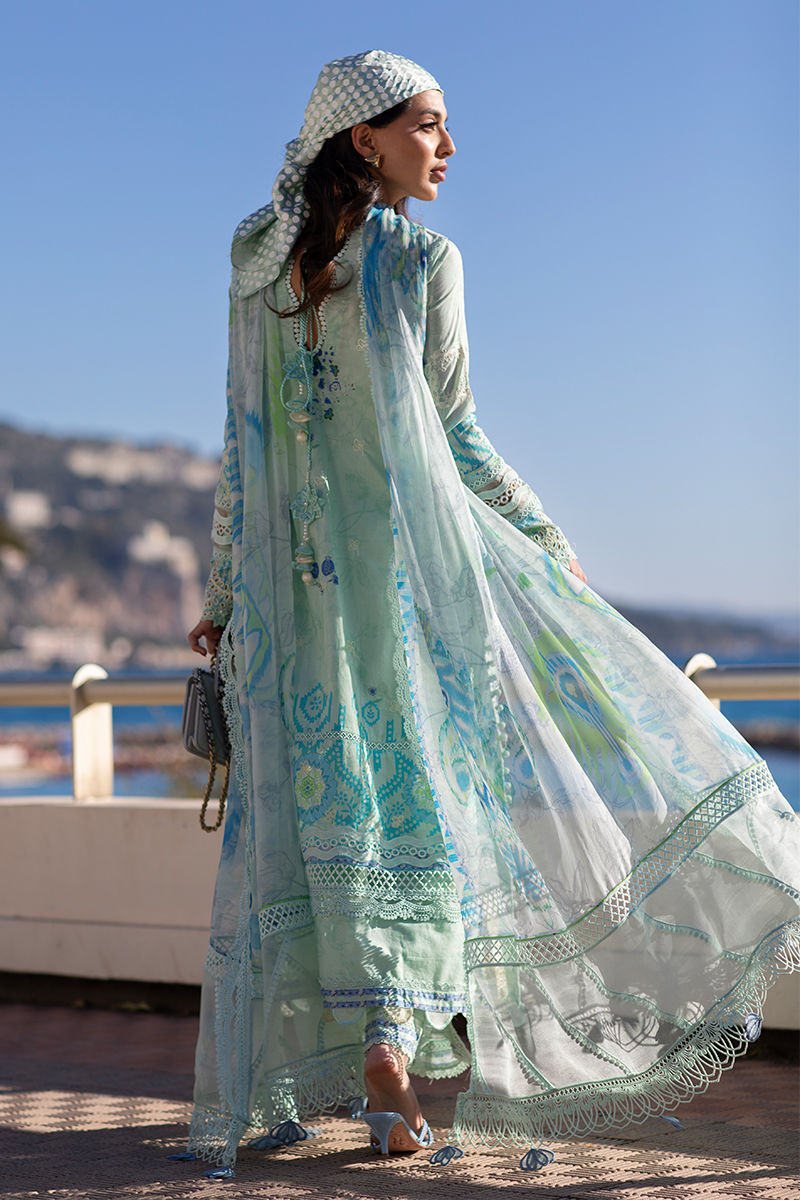 Ansab Jahangir | Zoha Luxury Lawn 25 | Ice Crystal - Official Ansab Jahangir stockist in UK - Sakeena London