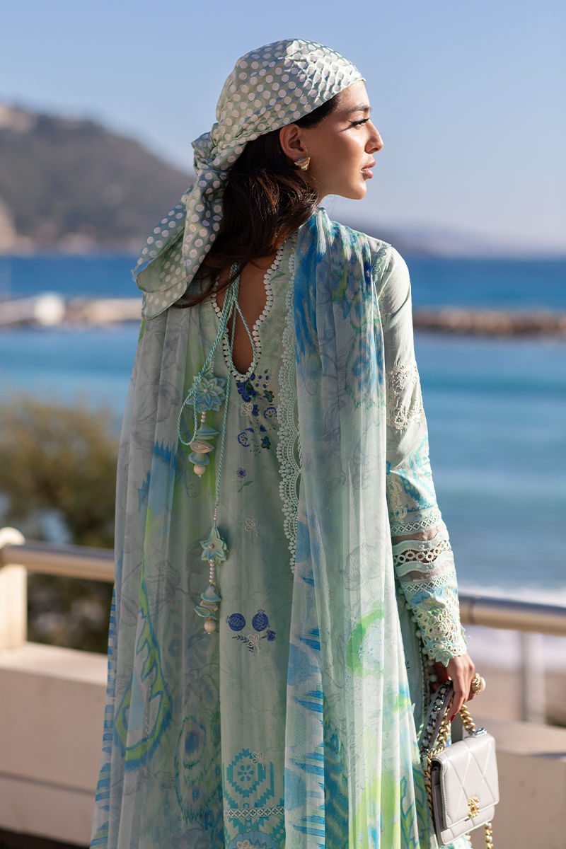 Ansab Jahangir | Zoha Luxury Lawn 25 | Ice Crystal - Official Ansab Jahangir stockist in UK - Sakeena London