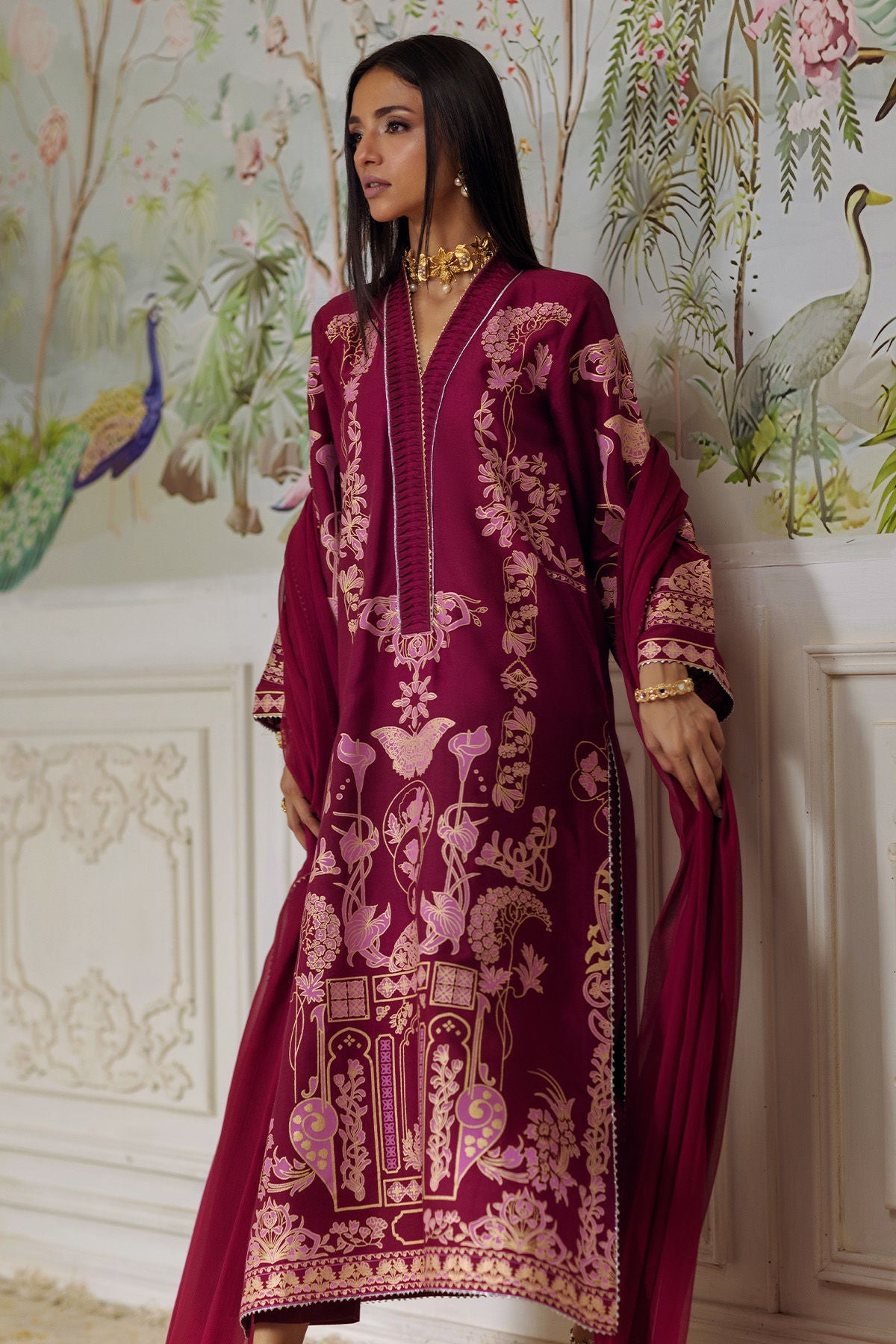 Annus Abrar | Elemental Festive | Renali (Shirt, Pants and Dupatta) - Official Annus Abrar stockist in UK - Sakeena London