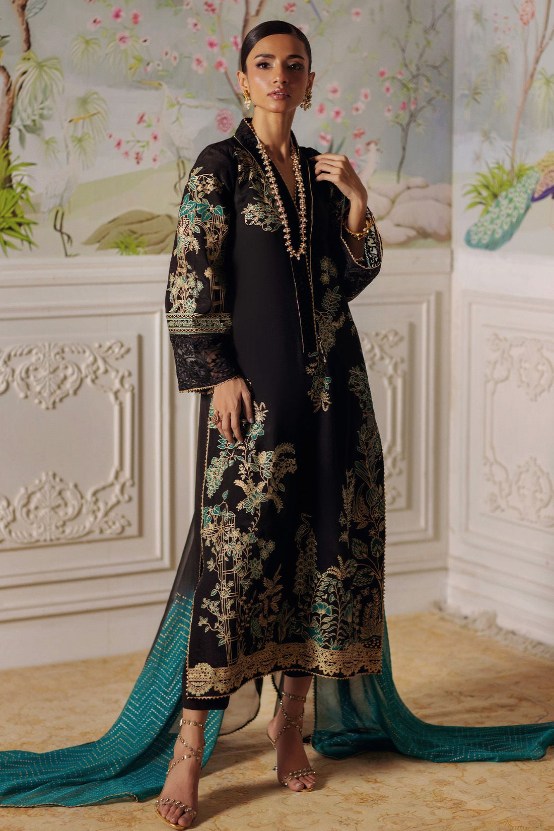 Annus Abrar | Elemental Festive | Renaab (Shirt, Pants and Dupatta) - Official Annus Abrar stockist in UK - Sakeena London
