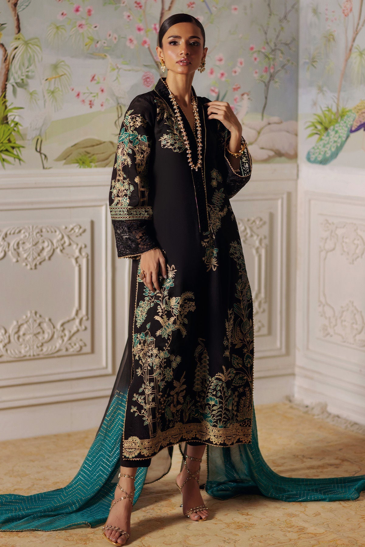 Annus Abrar | Elemental Festive | Renaab (Shirt, Pants and Dupatta) - Official Annus Abrar stockist in UK - Sakeena London