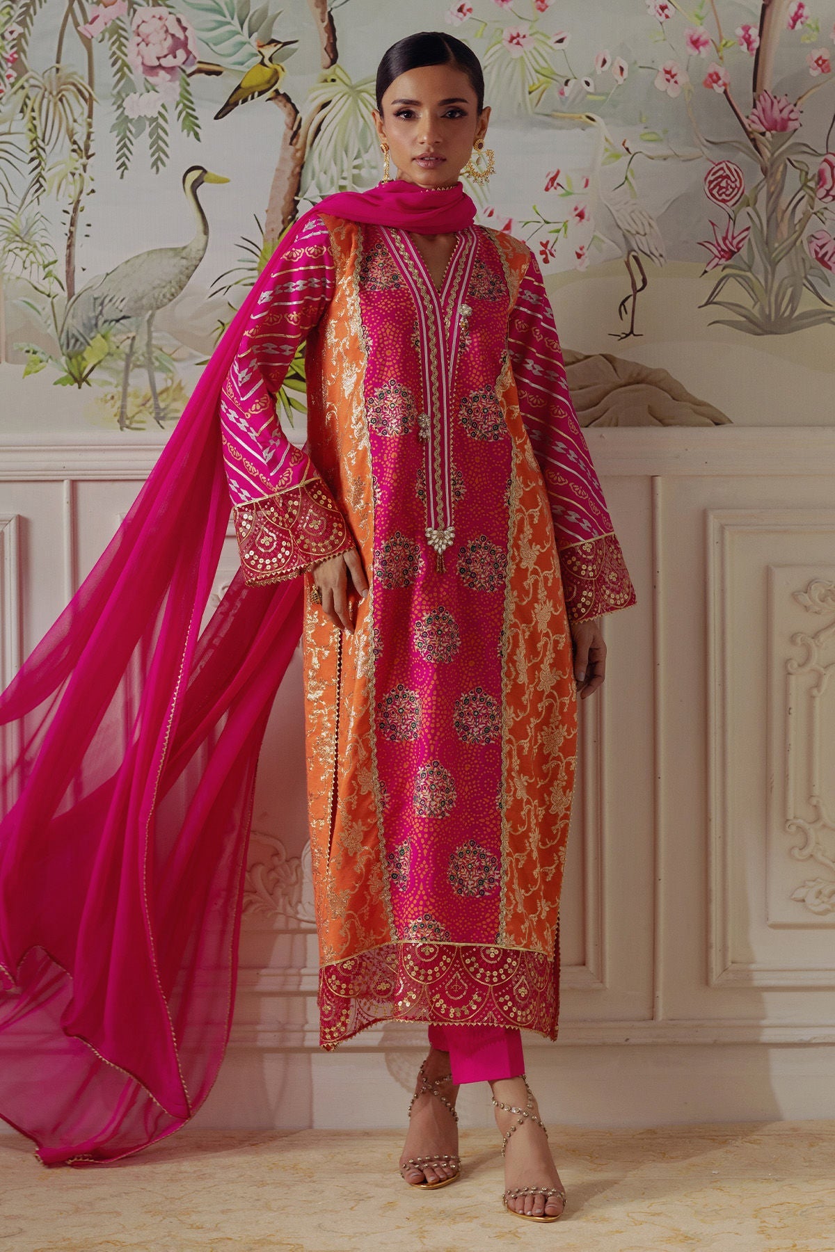 Annus Abrar | Elemental Festive | Rumniya (Shirt, Pants and Dupatta) - Official Annus Abrar stockist in UK - Sakeena London