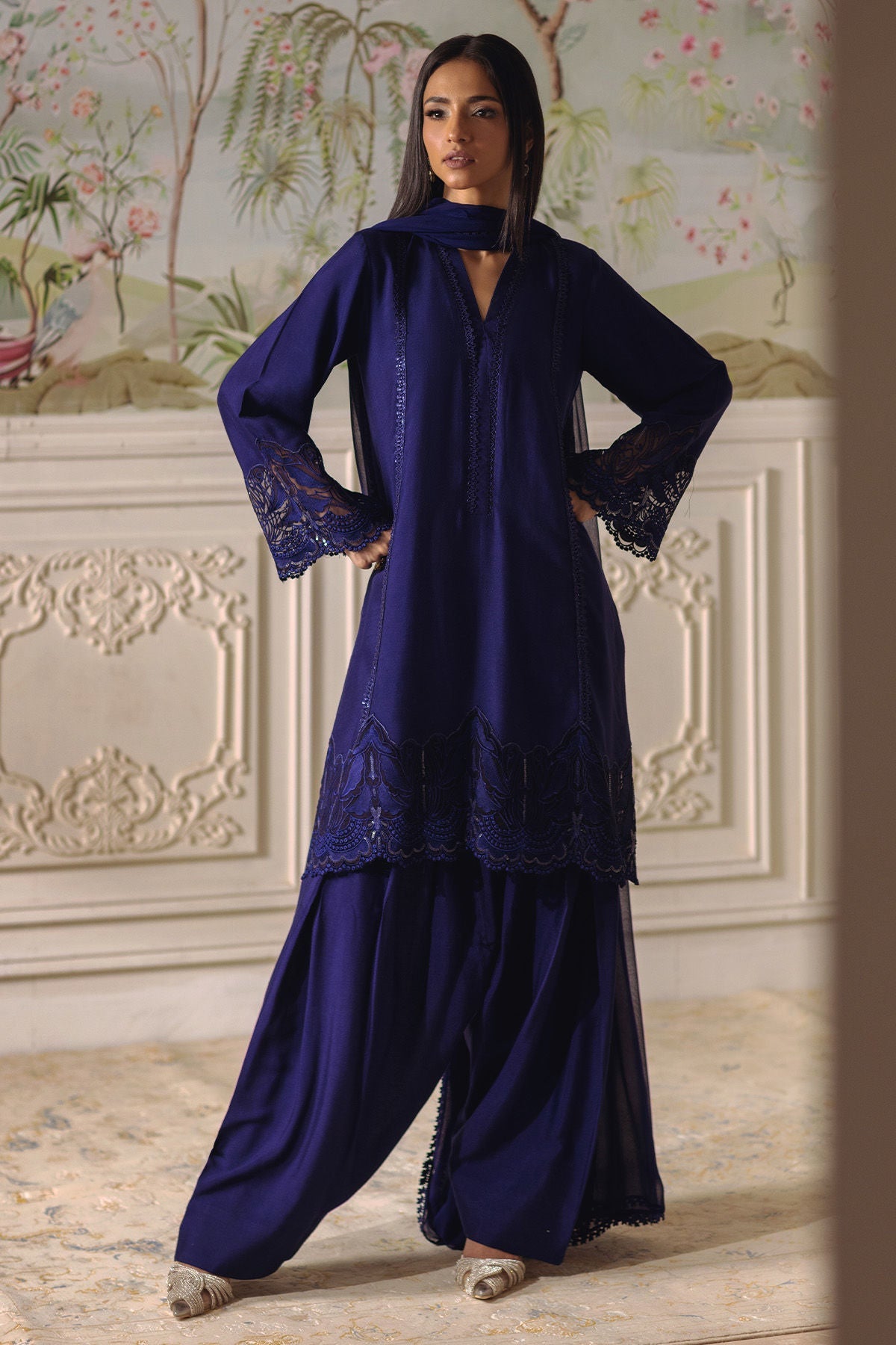 Annus Abrar | Elemental Festive | Baraan (Shirt, Pants and Dupatta) - Official Annus Abrar stockist in UK - Sakeena London