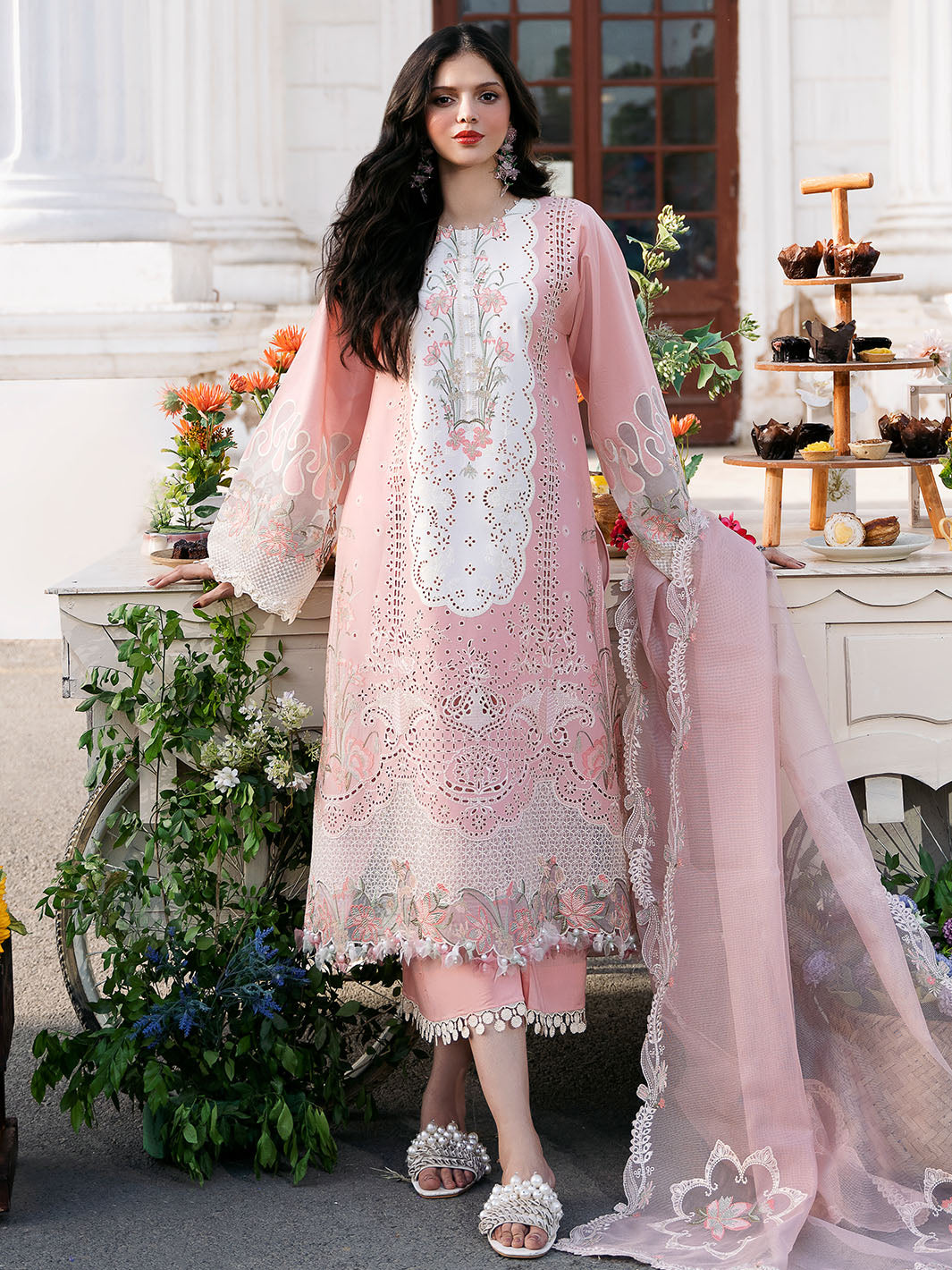 Bin Ilyas | Clara Embroidered Lawn 24 | 216 - A - Official Bin Ilyas stockist in UK - Sakeena London