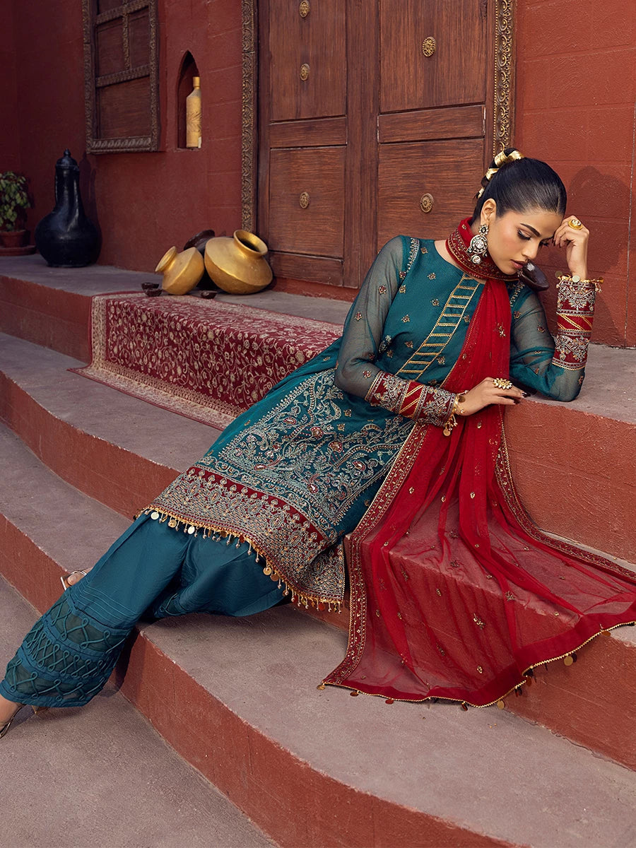 Salitex | Signature Festive Chiffon | SUNW6JI021UT - Official Salitex stockist in UK - Sakeena London