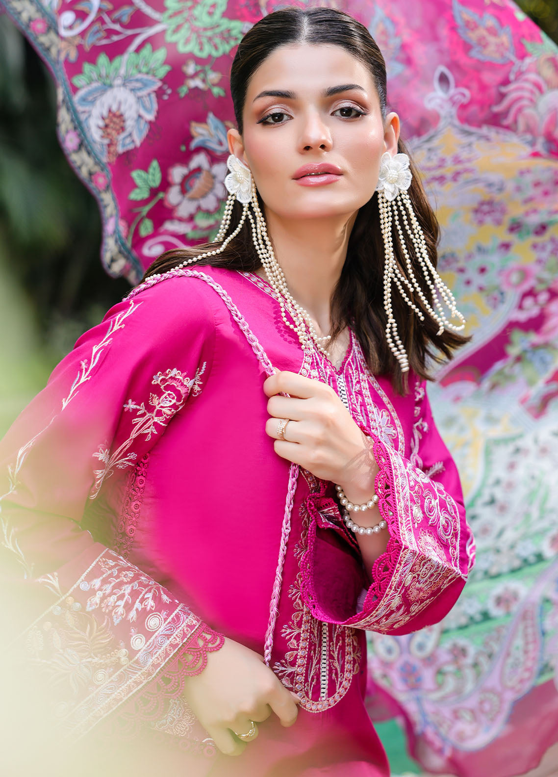 Sahane | Lovent Embroidered Pret 25 | ME23007 Seraph - Official Sahane stockist in UK - Sakeena London