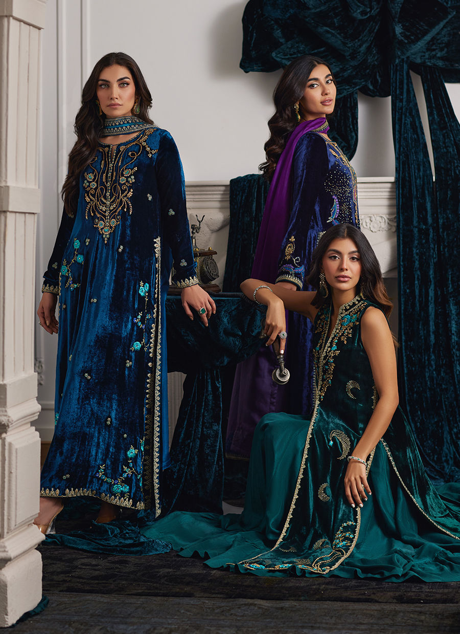 Farah Talib Aziz | Velvets The After Party | DIO SHIRT AND DUPATTA - Official Farah Talib Aziz stockist in UK - Sakeena London