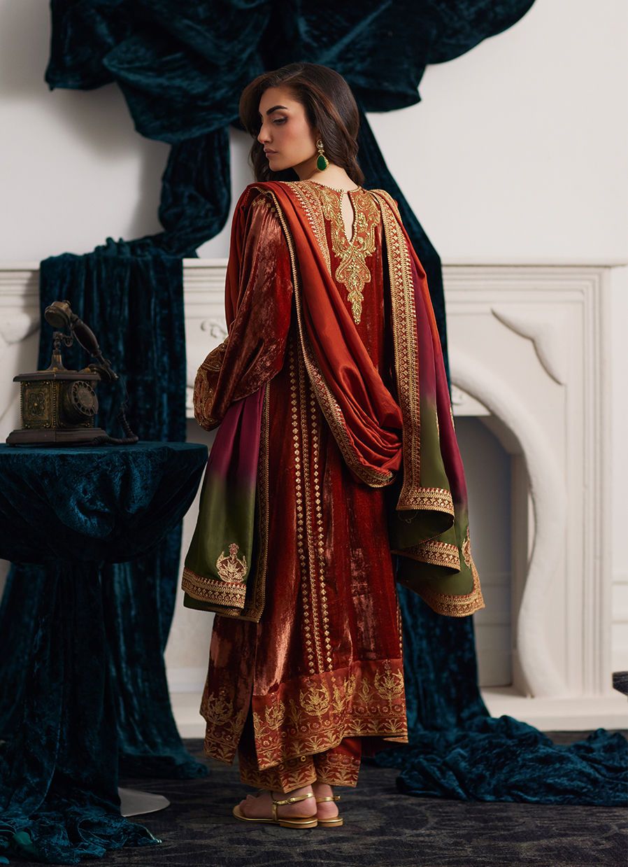 Farah Talib Aziz | Velvets The After Party | GRAZIELA SHIRT AND DUPATTA - Official Farah Talib Aziz stockist in UK - Sakeena London