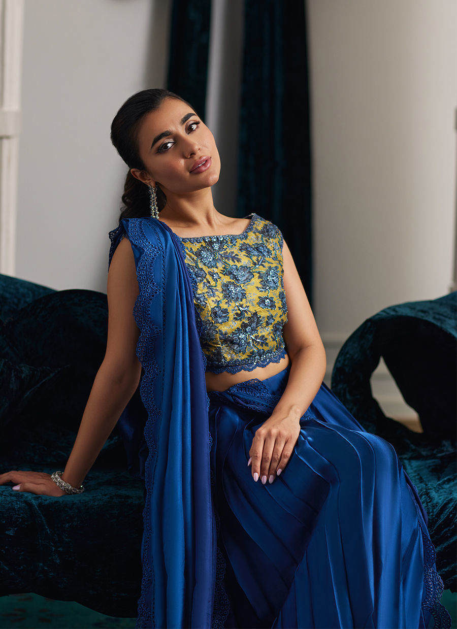 Farah Talib Aziz | Velvets The After Party | PERSEE LEHENGA CHOLI - Official Farah Talib Aziz stockist in UK - Sakeena London
