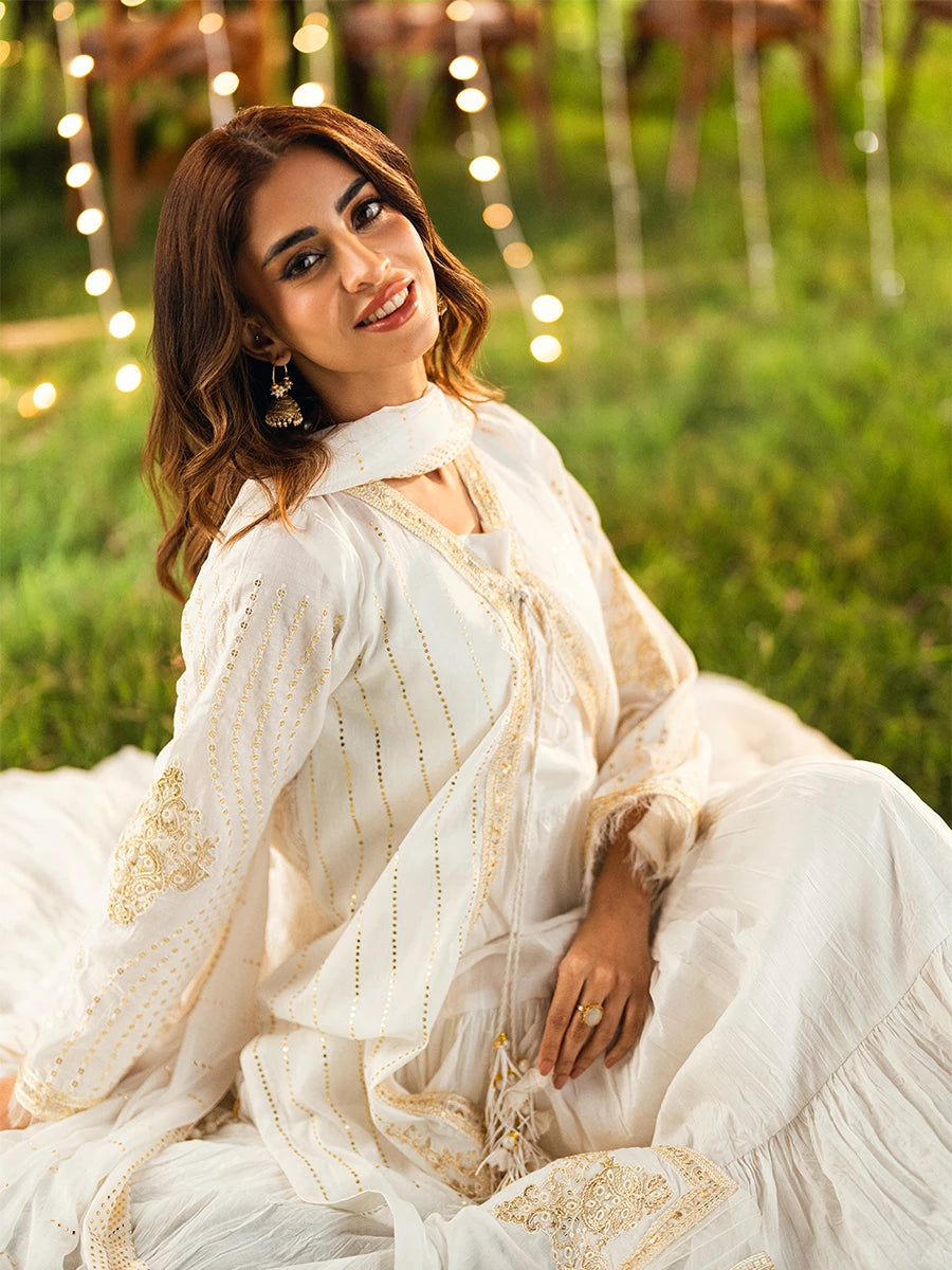Salitex | Signature Festive Chiffon | UNS25WW003UT - Official Salitex stockist in UK - Sakeena London
