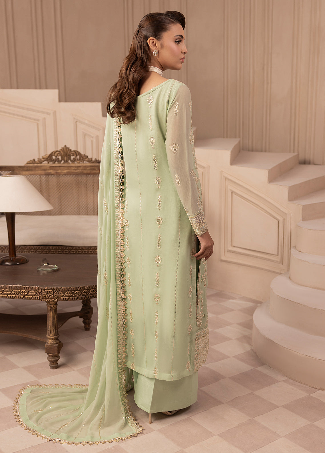 Sahane | Elyssa Festive Chiffon | CT-19004 Emera - ELYSSA - Official Sahane stockist in UK - Sakeena London
