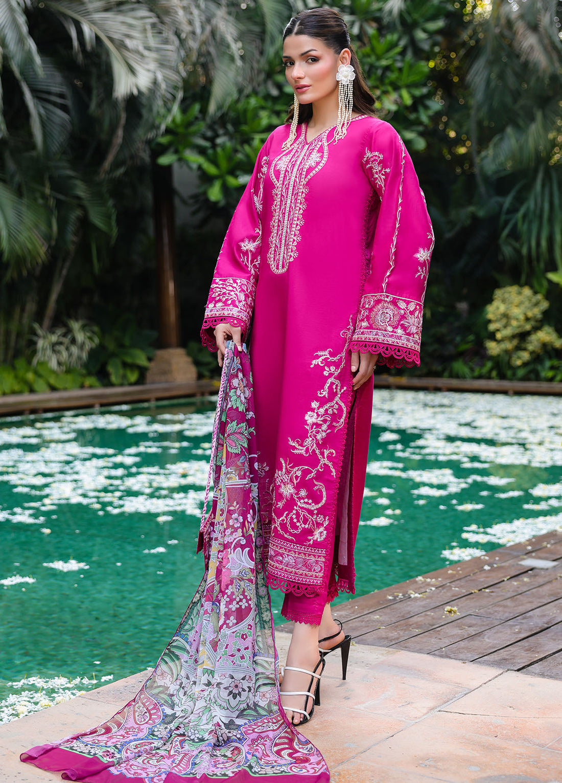 Sahane | Lovent Embroidered Pret 25 | ME23007 Seraph - Official Sahane stockist in UK - Sakeena London