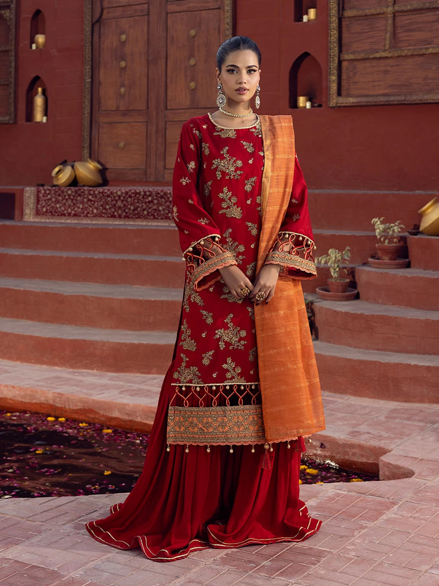 Salitex | Signature Festive Chiffon | SUNW6JI020UT - Official Salitex stockist in UK - Sakeena London