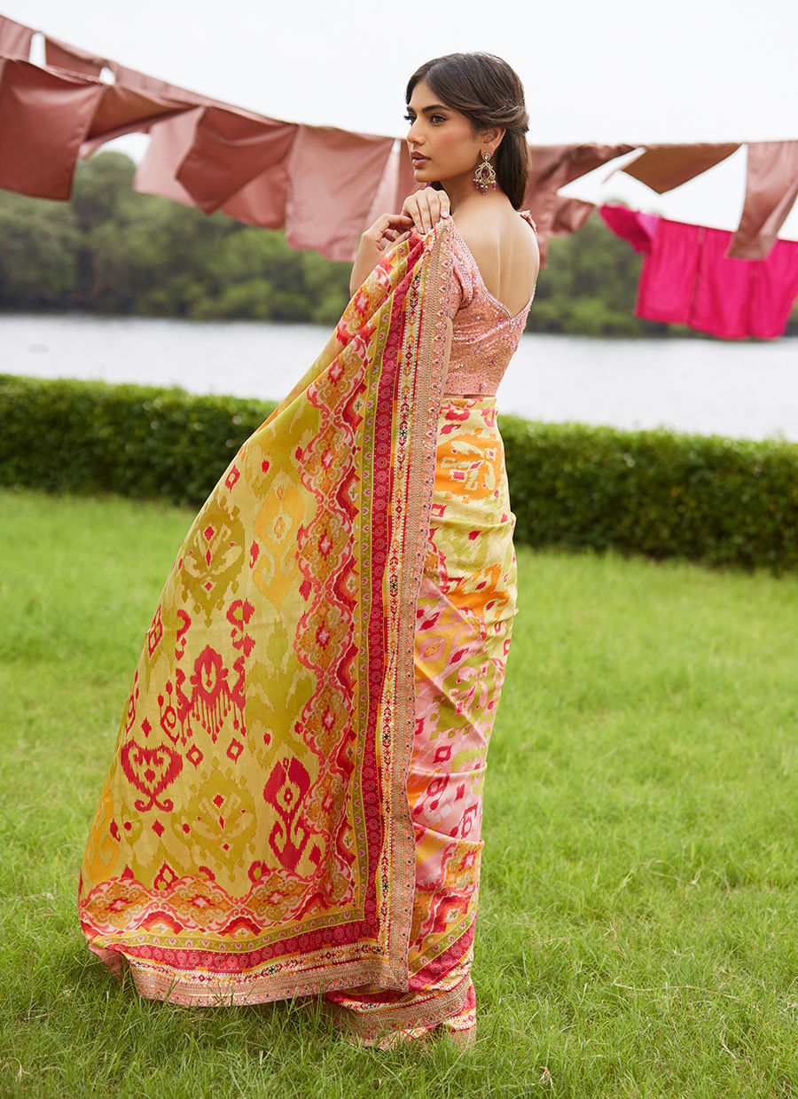 Farah Talib Aziz | Mayna Festive Luxe Pret | Rang Saree - Official Farah Talib Aziz stockist in UK - Sakeena London