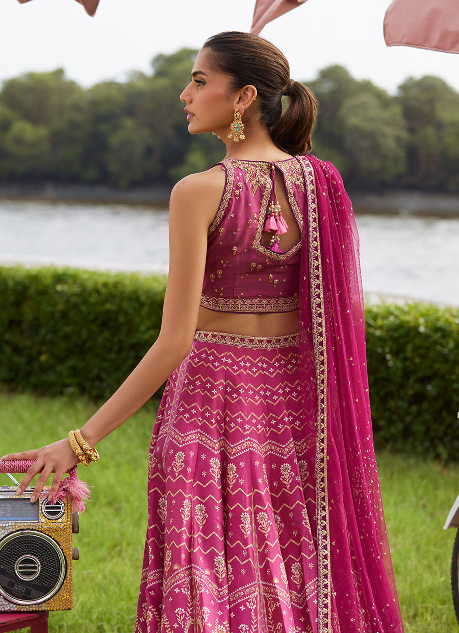 Farah Talib Aziz | Mayna Festive Luxe Pret | Orchid Lehnga Choli - Official Farah Talib Aziz stockist in UK - Sakeena London
