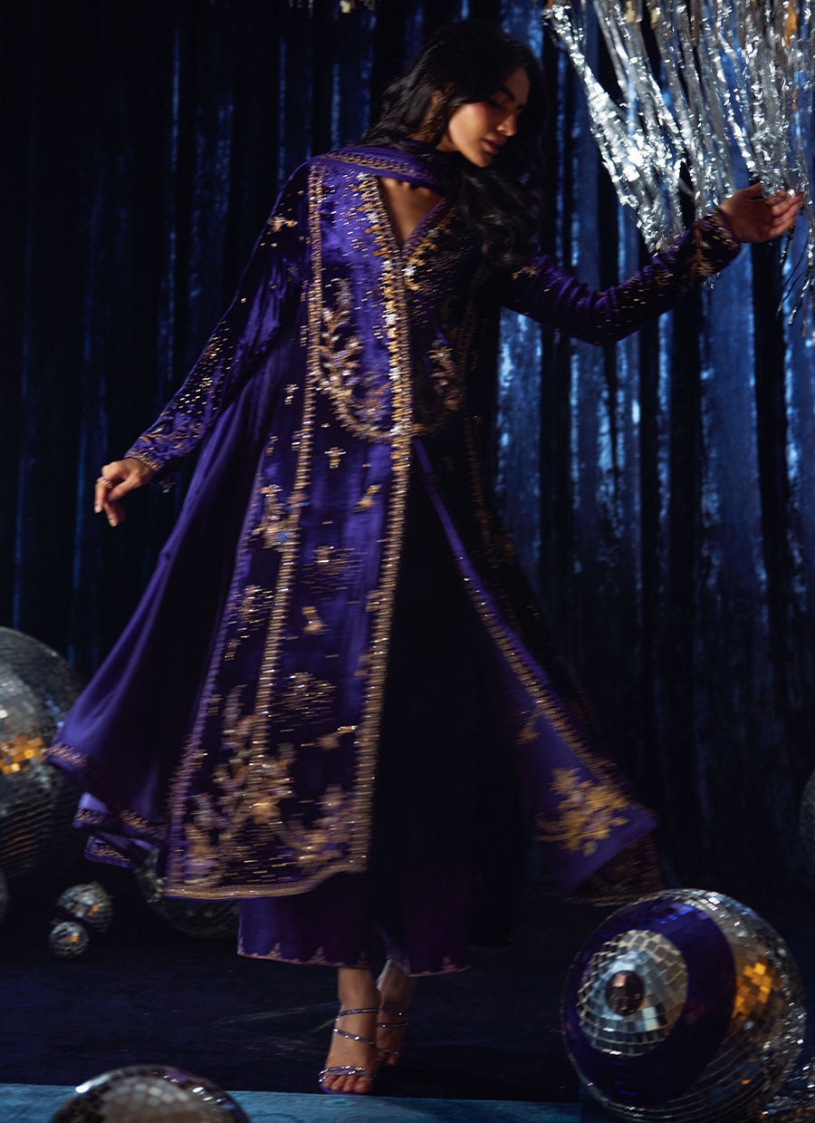 Farah Talib Aziz | Velvet Fete 4 | Tahlia Shirt And Dupatta - Official Farah Talib Aziz stockist in UK - Sakeena London