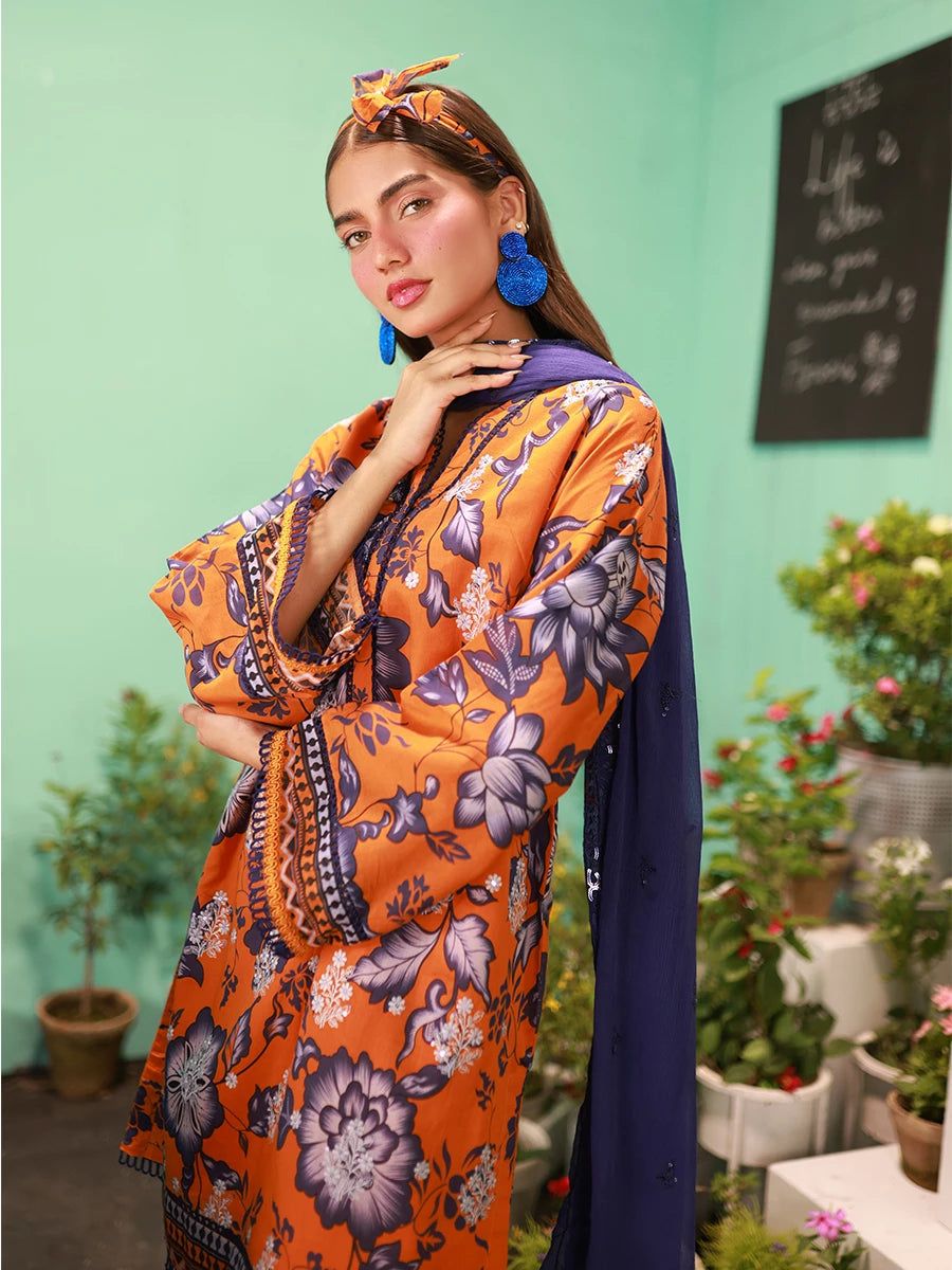 Salitex | Izel Lawn 24 | LUXURY LAWN EMBROIDERED SUIT - Official Salitex stockist in UK - Sakeena London