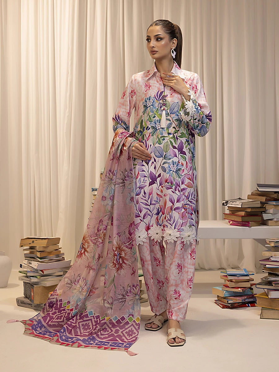 Salitex | Sibel Printed Lawn Silk | ST-04 - Official Salitex stockist in UK - Sakeena London