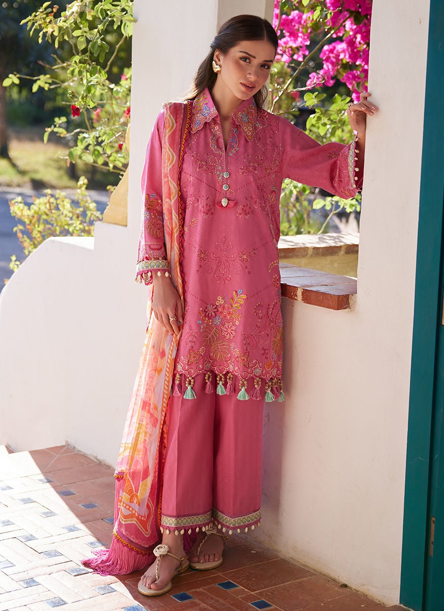 Farah Talib Aziz | Luxury Lawn 26 | Palmira Pink