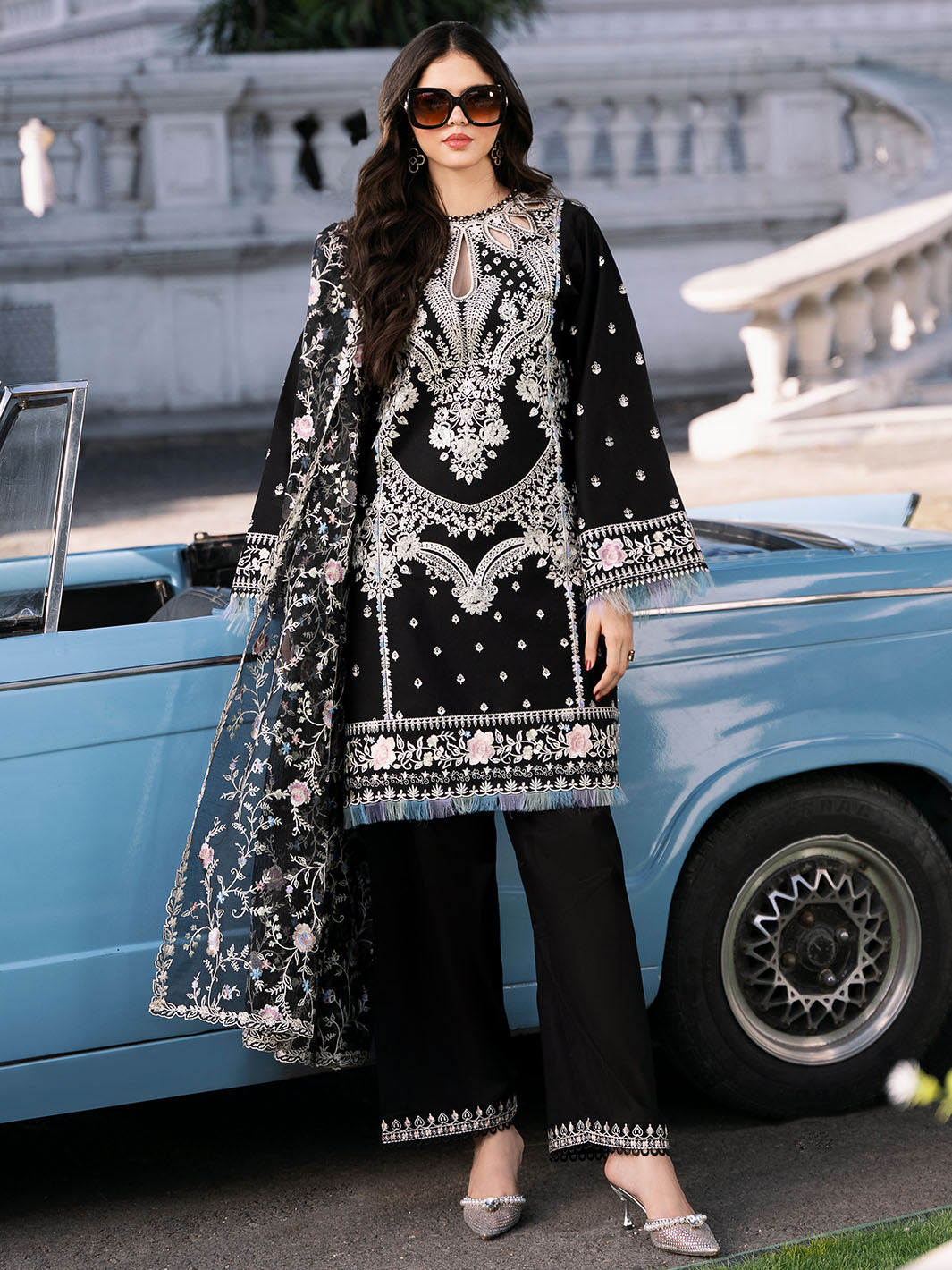 Bin Ilyas | Clara Embroidered Lawn 24 | 214 - A - Official Bin Ilyas stockist in UK - Sakeena London