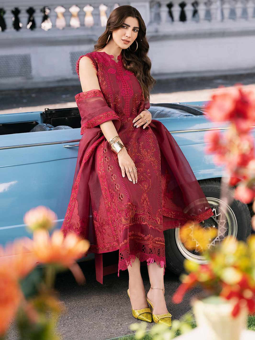 Bin Ilyas | Clara Embroidered Lawn 24 | 211 - B - Official Bin Ilyas stockist in UK - Sakeena London