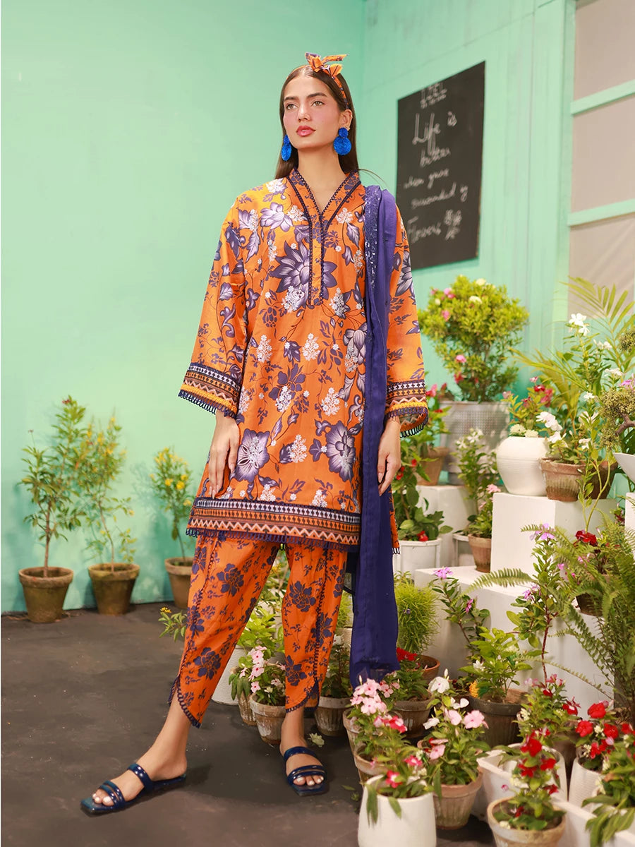 Salitex | Izel Lawn 24 | LUXURY LAWN EMBROIDERED SUIT - Official Salitex stockist in UK - Sakeena London
