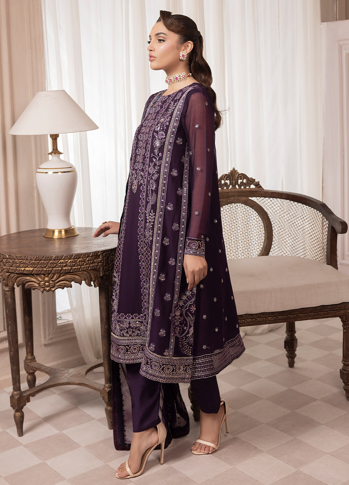 Sahane | Elyssa Festive Chiffon | CT-19006 Mure - ELYSSA - Official Sahane stockist in UK - Sakeena London
