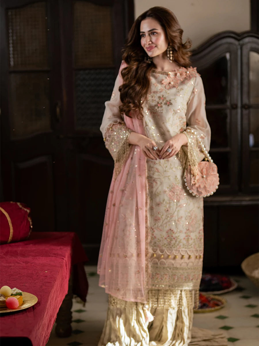 Salitex | Signature Festive Chiffon | SUNW6NO033UT - Official Salitex stockist in UK - Sakeena London