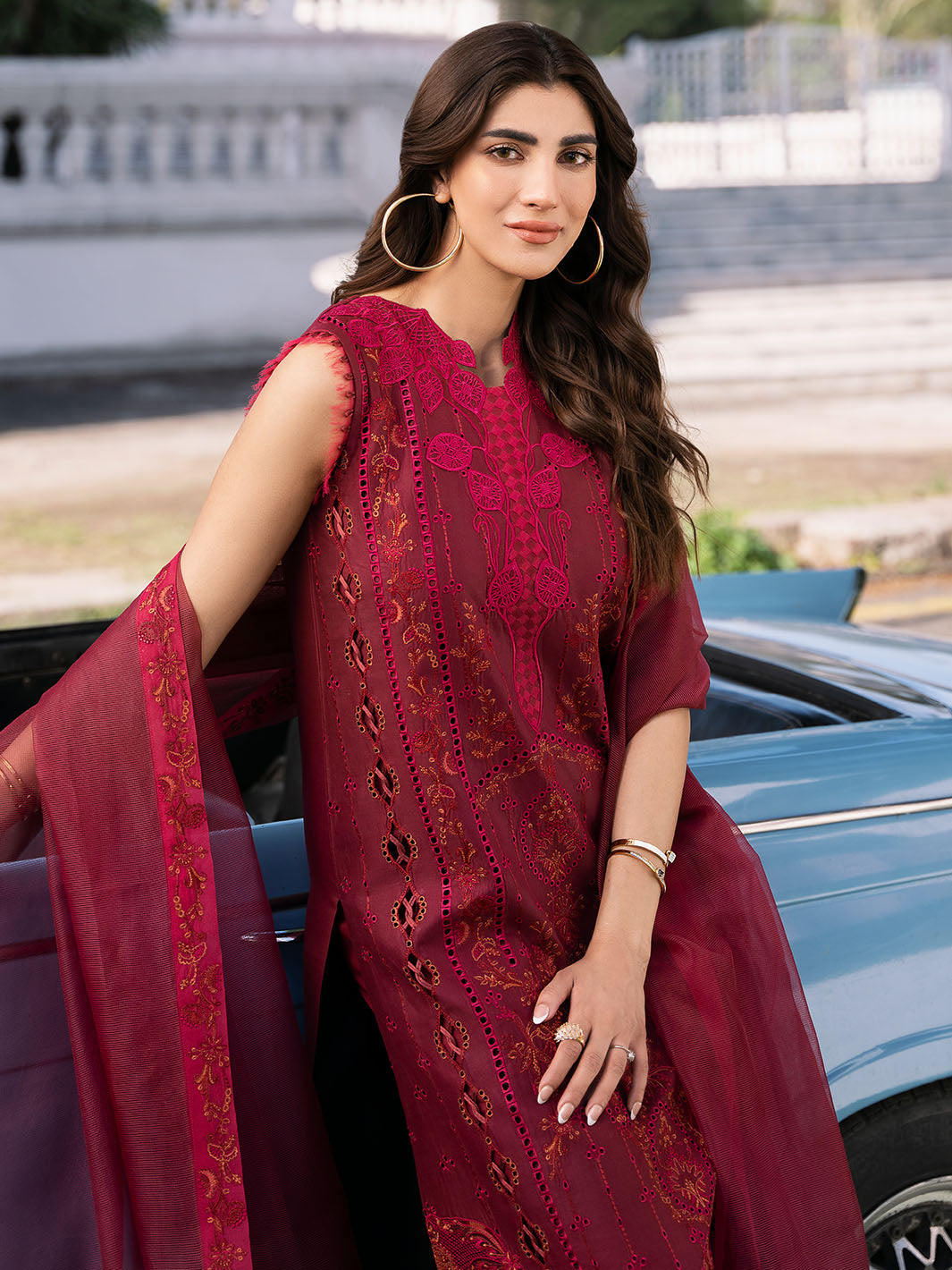 Bin Ilyas | Clara Embroidered Lawn 24 | 211 - B - Official Bin Ilyas stockist in UK - Sakeena London
