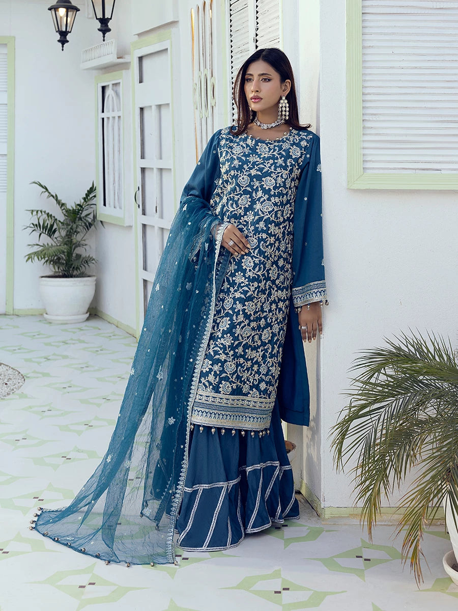 Salitex | Signature Festive Chiffon | SUNW6NO002UT - Official Salitex stockist in UK - Sakeena London