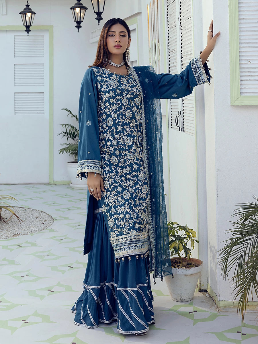 Salitex | Signature Festive Chiffon | SUNW6NO002UT - Official Salitex stockist in UK - Sakeena London
