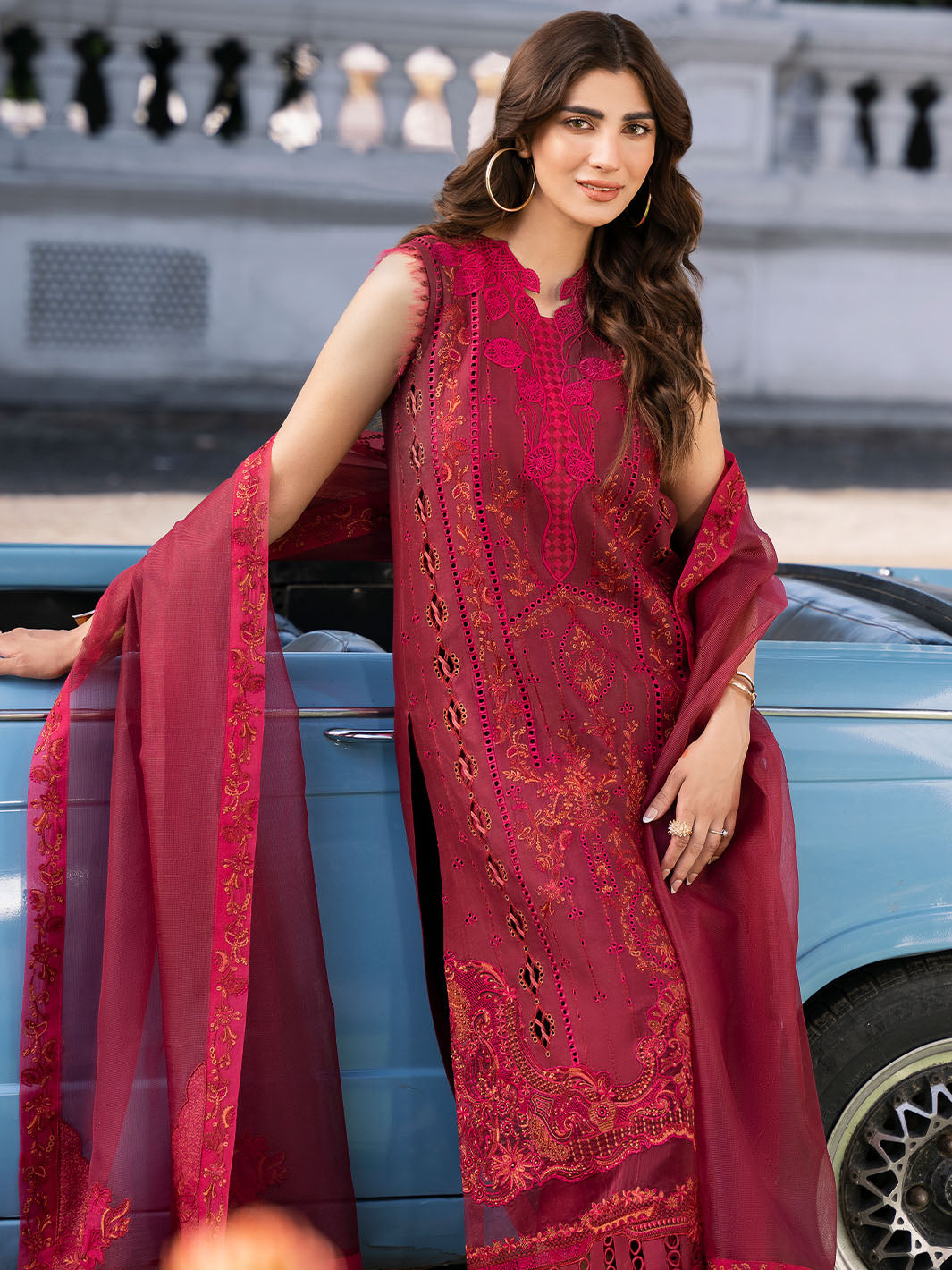 Bin Ilyas | Clara Embroidered Lawn 24 | 211 - B - Official Bin Ilyas stockist in UK - Sakeena London