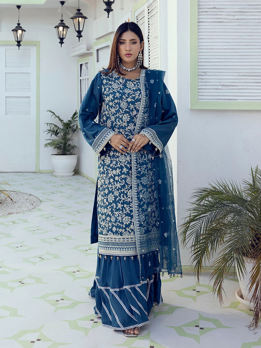 Salitex | Signature Festive Chiffon | SUNW6NO002UT - Official Salitex stockist in UK - Sakeena London