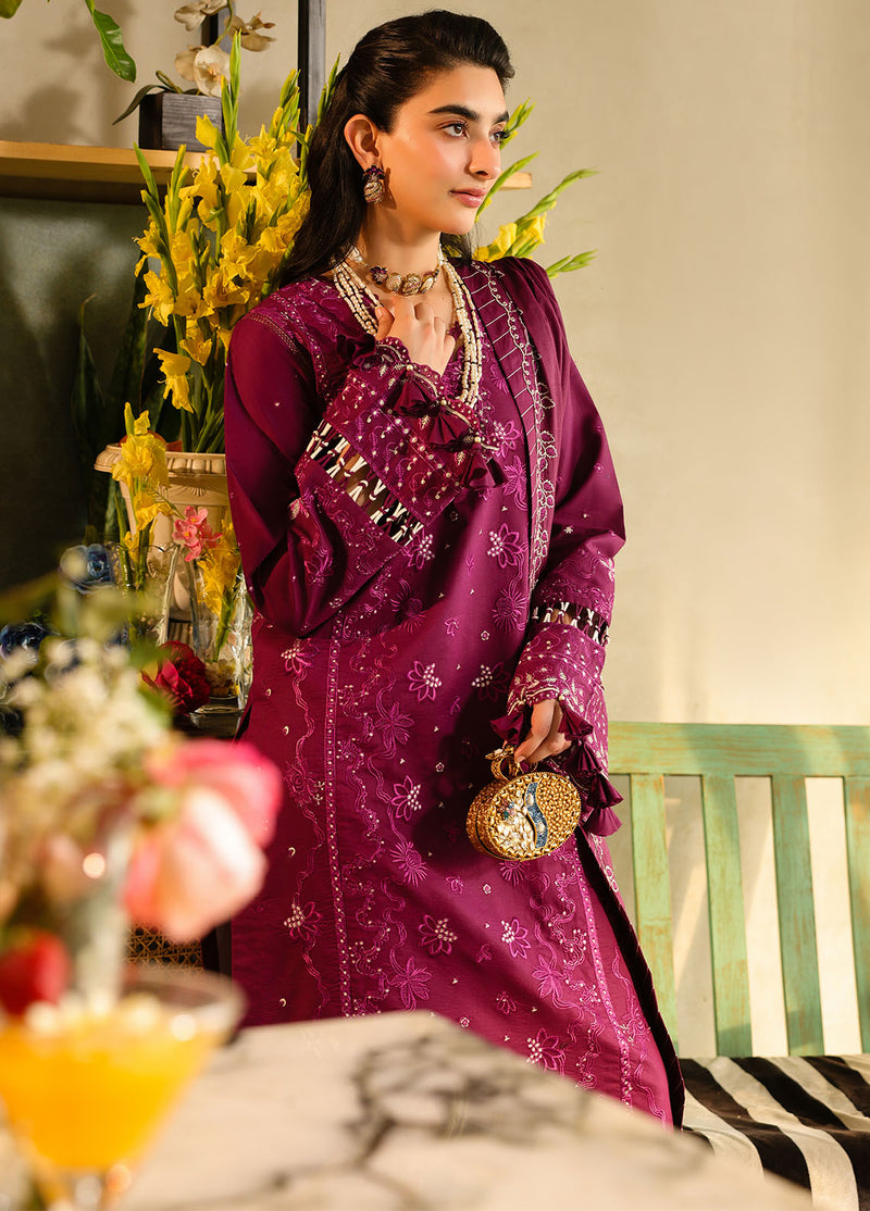 Sahane | In Laws in Lawn Eid Edit | CT-21002 Berry - Official Sahane stockist in UK - Sakeena London