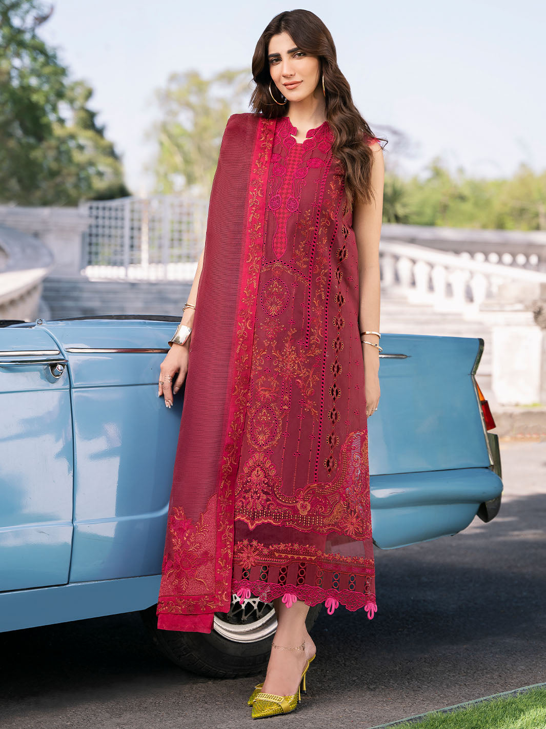 Bin Ilyas | Clara Embroidered Lawn 24 | 211 - B - Official Bin Ilyas stockist in UK - Sakeena London