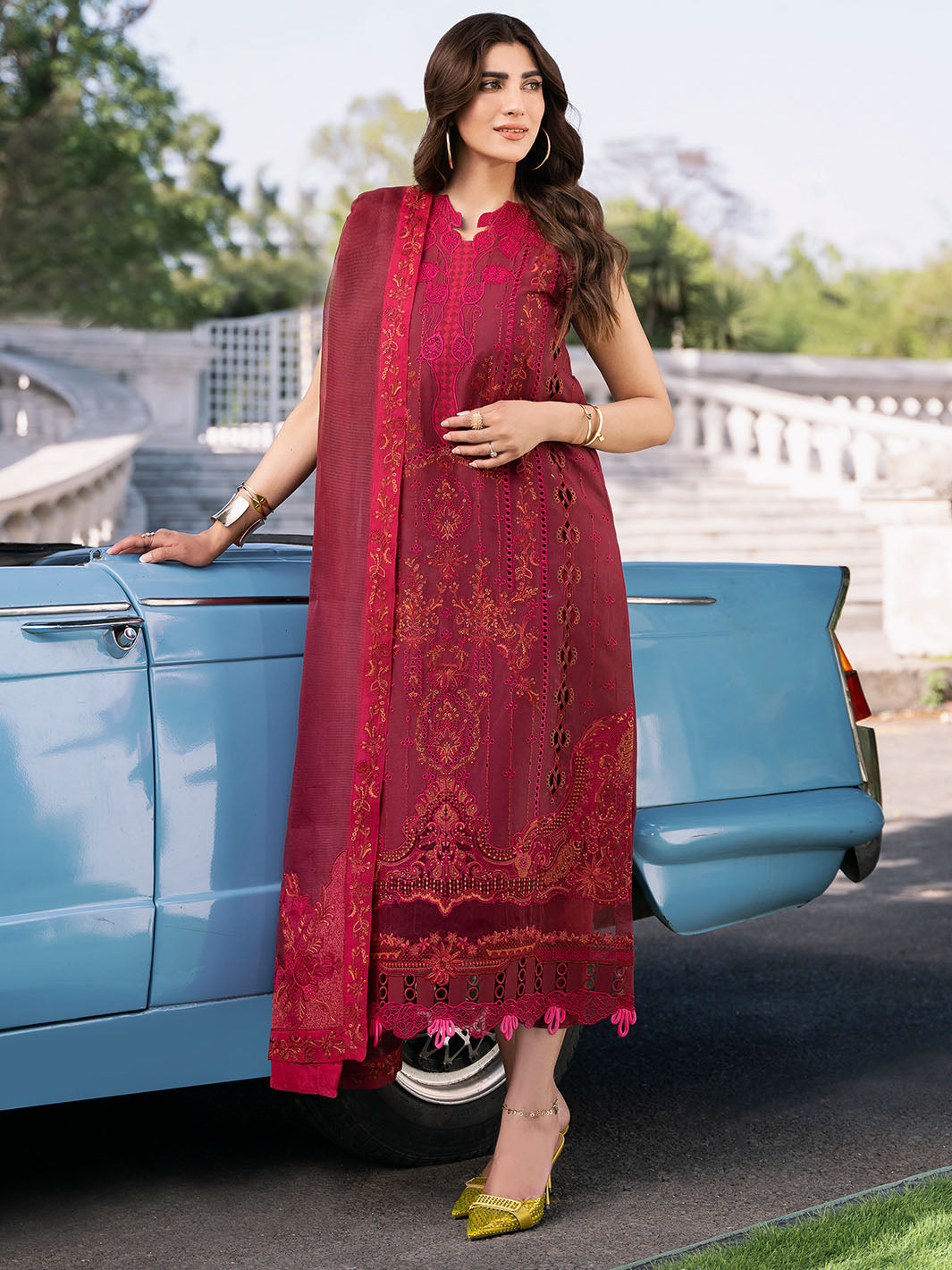 Bin Ilyas | Clara Embroidered Lawn 24 | 211 - B - Official Bin Ilyas stockist in UK - Sakeena London
